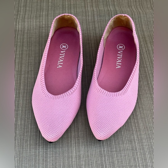 Vivaia Pointed-Toe Flat Dancers Mauve Pink Size 39, US 8 Ballet Flats Casual - Picture 11 of 15